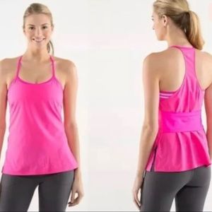 Lululemon pink amped racerback tank top